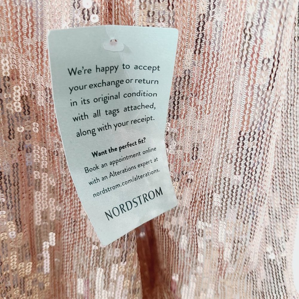 Rachel Parcell Rose Gold Sequin Long Sleeve Dress - Picture 3 of 7